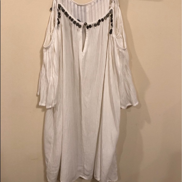 NWT bohemian/gypsy/hippie gauze coin tunic dress - Picture 7 of 7